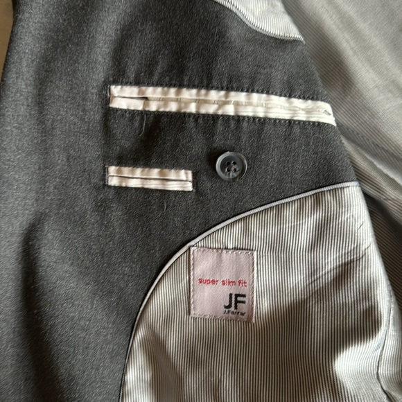 40L Men’s J. Ferrar Blazer (Gray, Super Slim Fit) - Picture 2 of 4